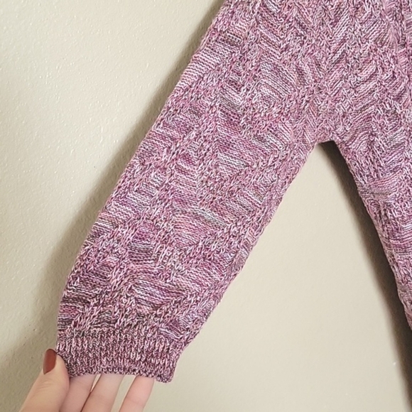 Torrid Pink Loose Knit Lace Up Back V-Neck Sweater - Size Large - Picture 3 of 8